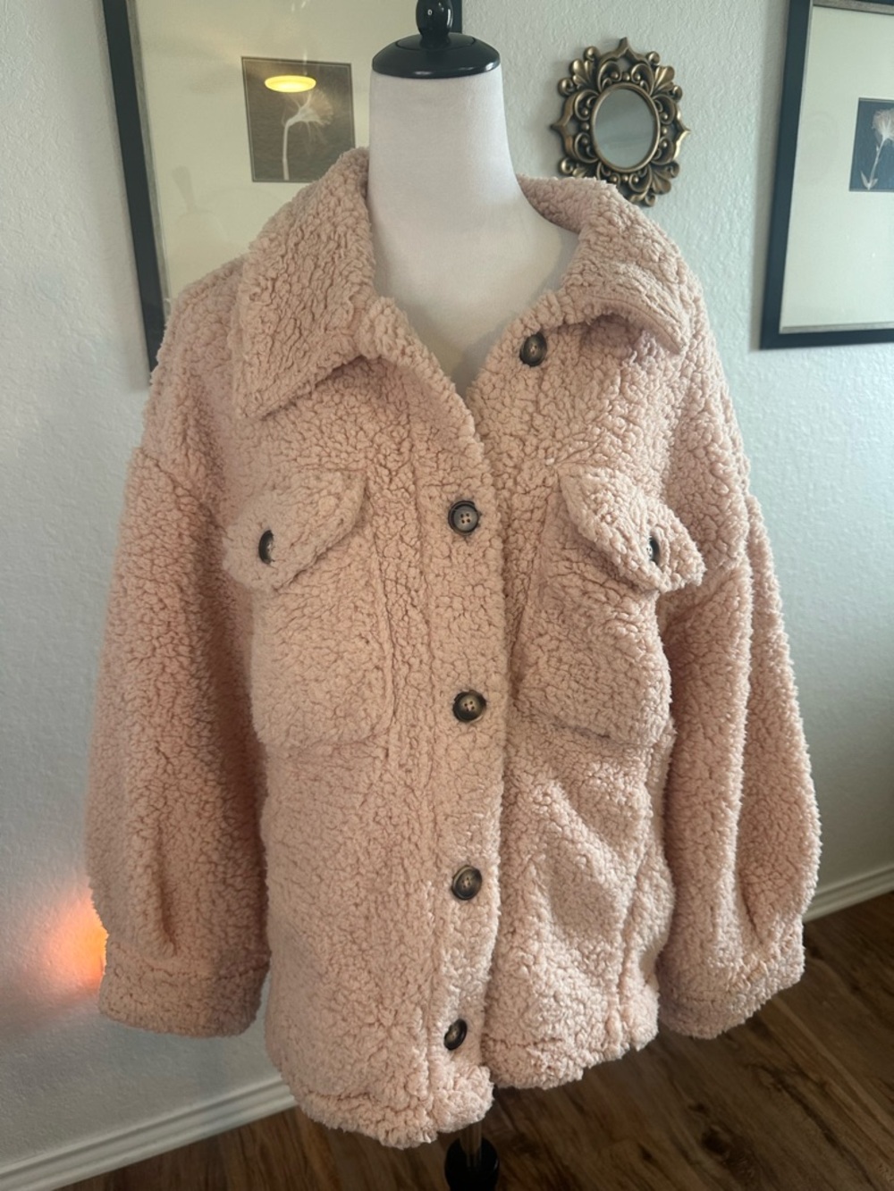 NWT “New In” Pink Teddy Sherpa Jacket